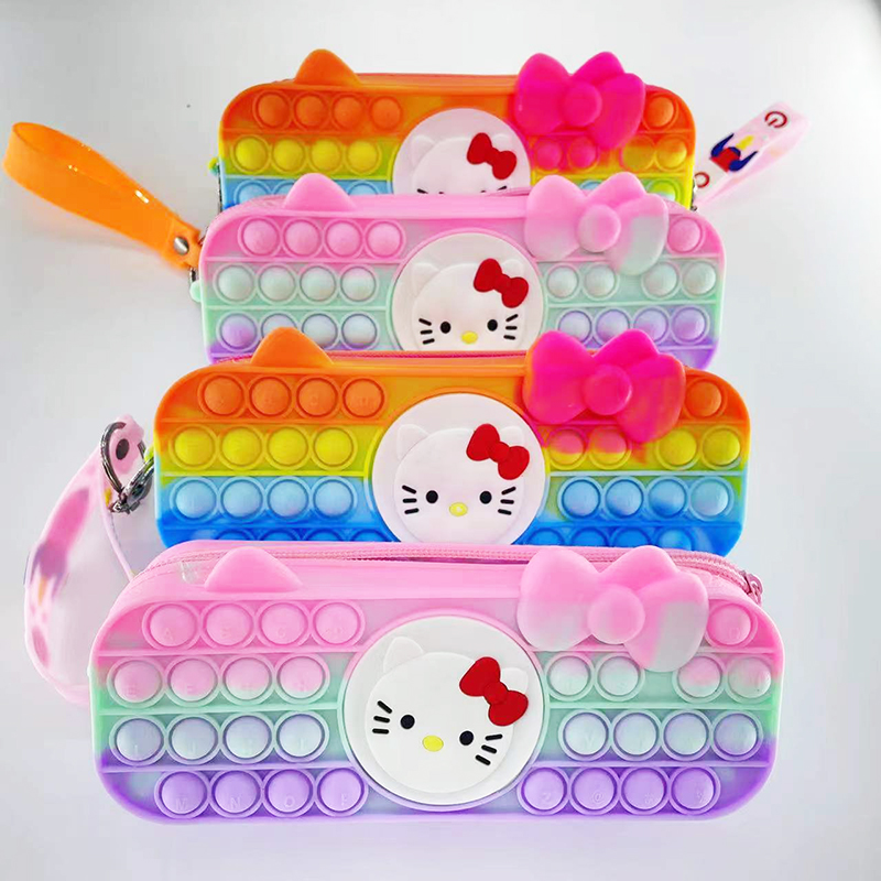 Silicone Popper Fidget Pencil Case for Girls 10