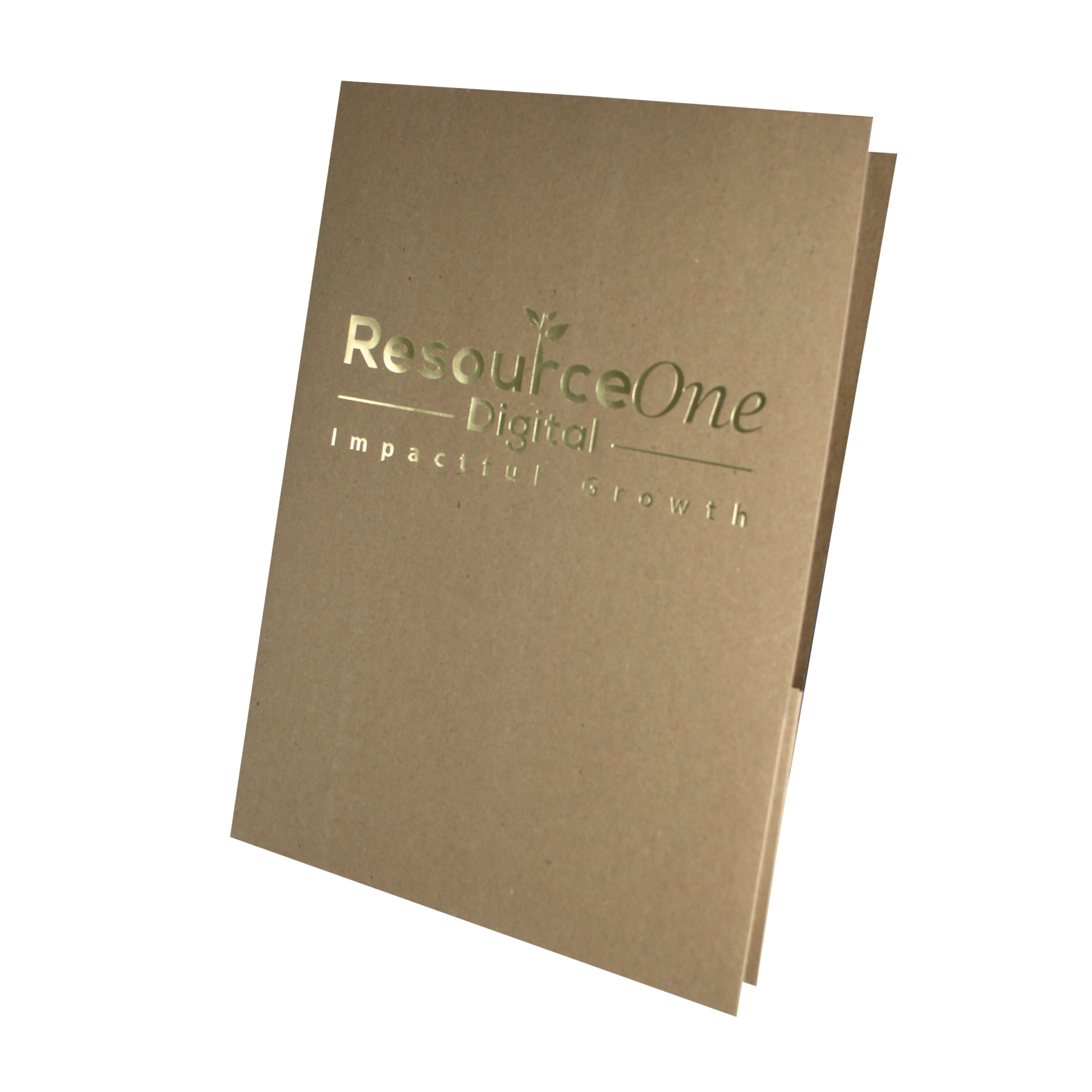 Quick Ship Recycled Foil Stamped Economy Folders 1