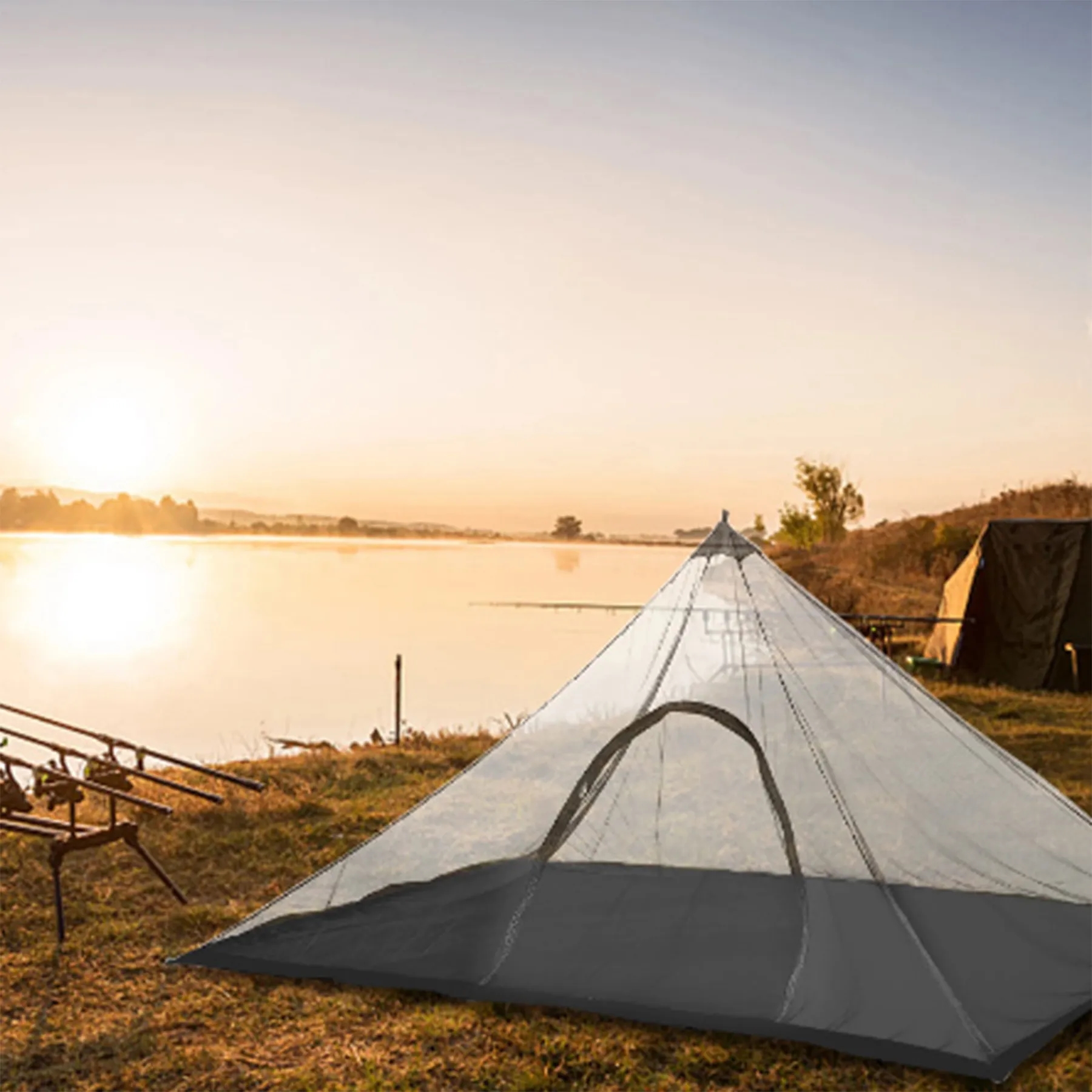 Polyester Portable Zipper Camping Mosquito Net 2