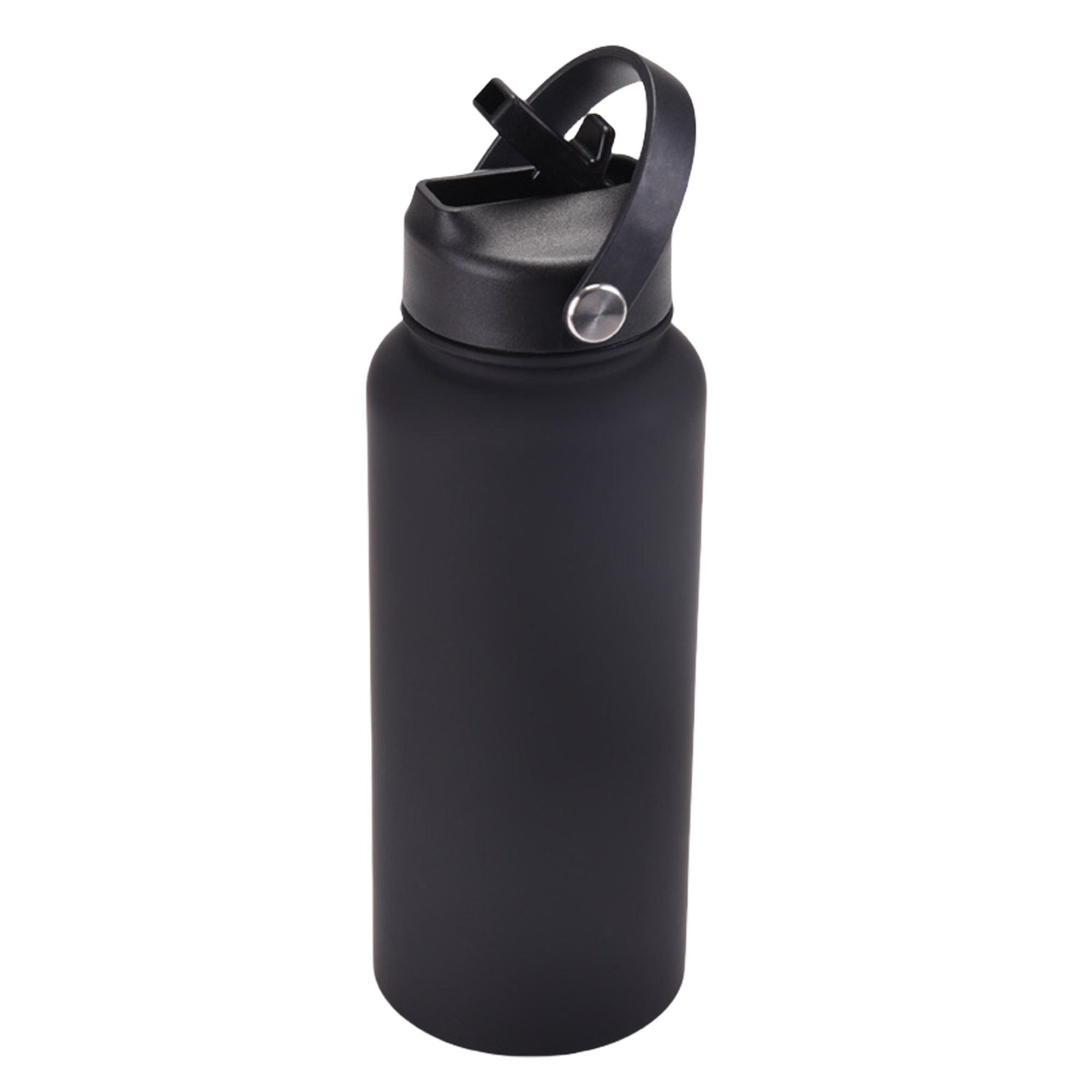 1L Stainless Steel Sports Water Bottle with Straw 1