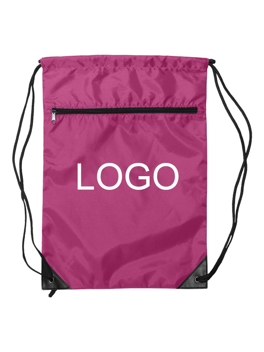 Denier Nylon Zipper Drawstring Backpack 9