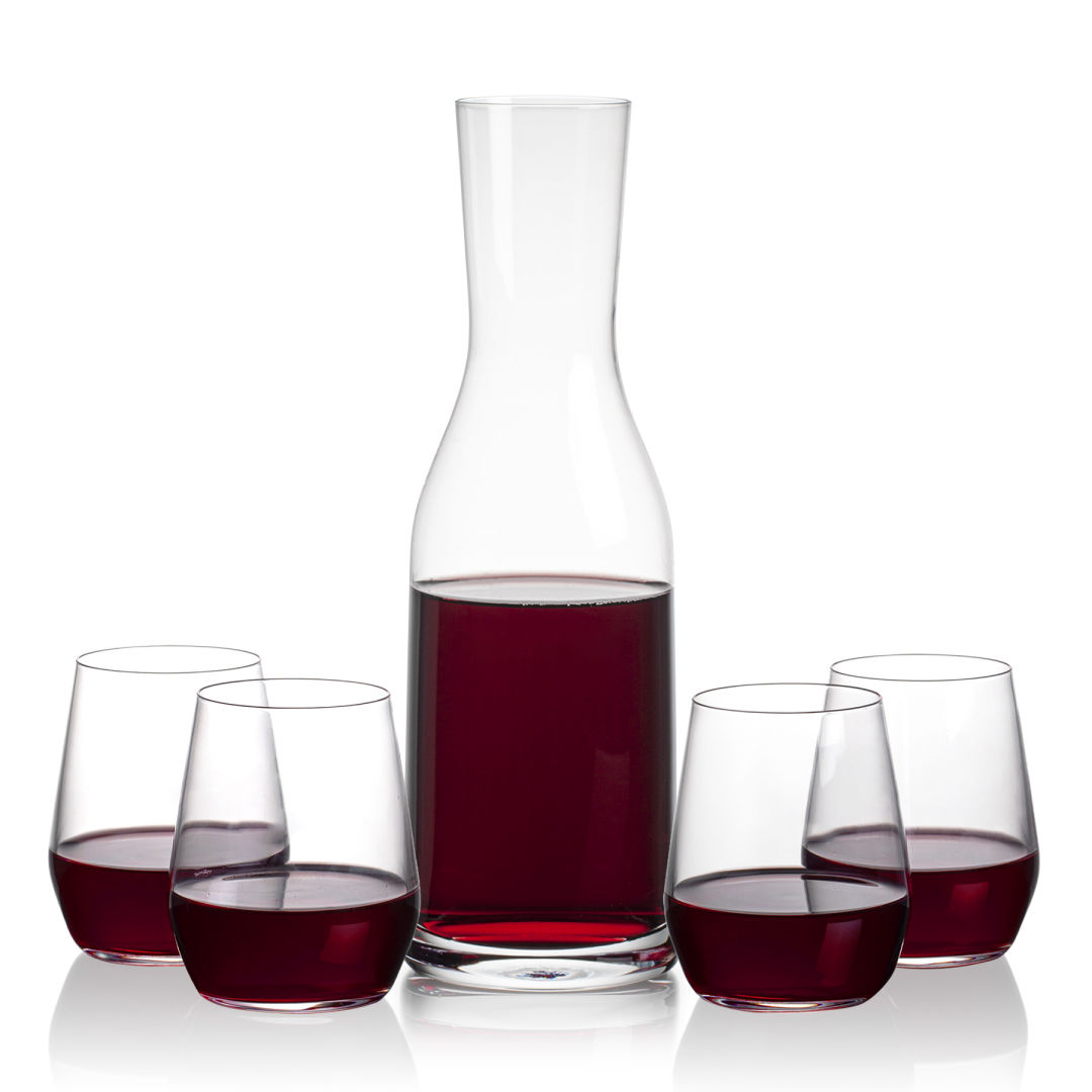 Caldmore Carafe & Germain Stemless Wine 4