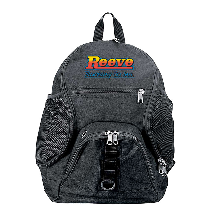 600D Polyester Wave Backpack w/ Four Zippered Compartments 2
