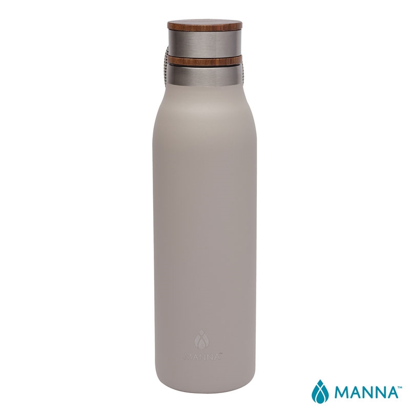Manna™ 18 oz. Ascend Stainless Steel Water Bottle w/ Acacia Lid 8