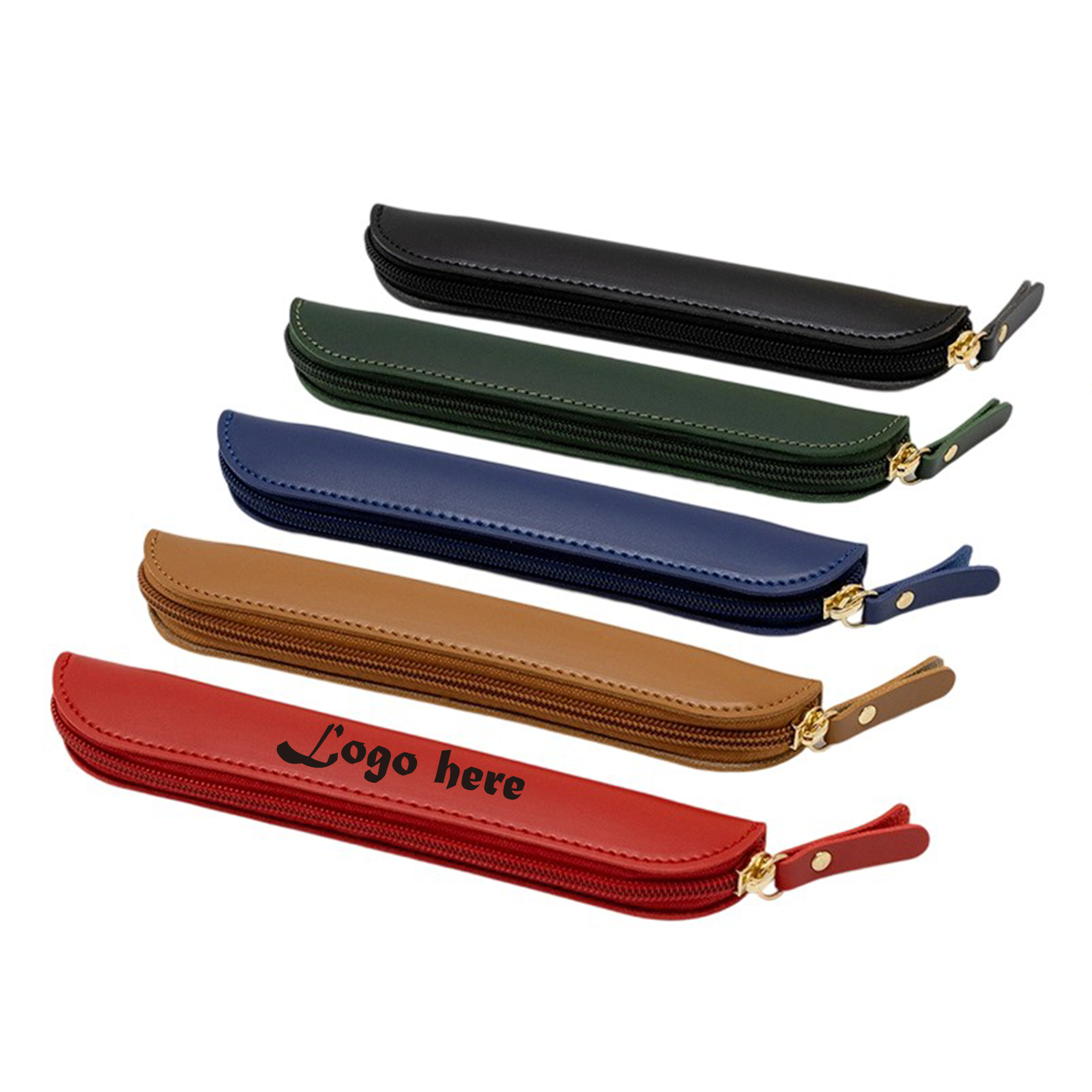 Solid Color Minimalist Leather Pen Case 7