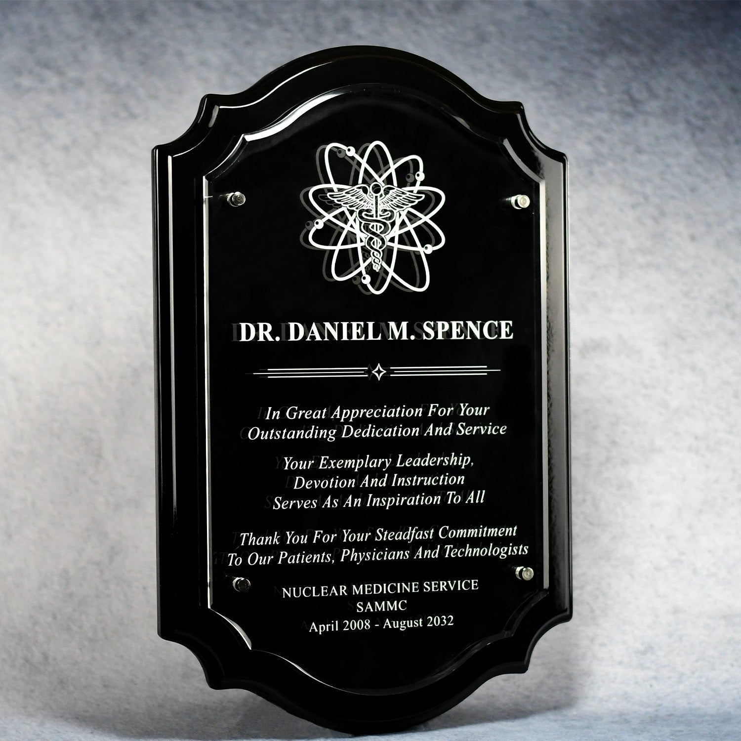 Scalloped Edge Plaque With Floating Acrylic Plate 5
