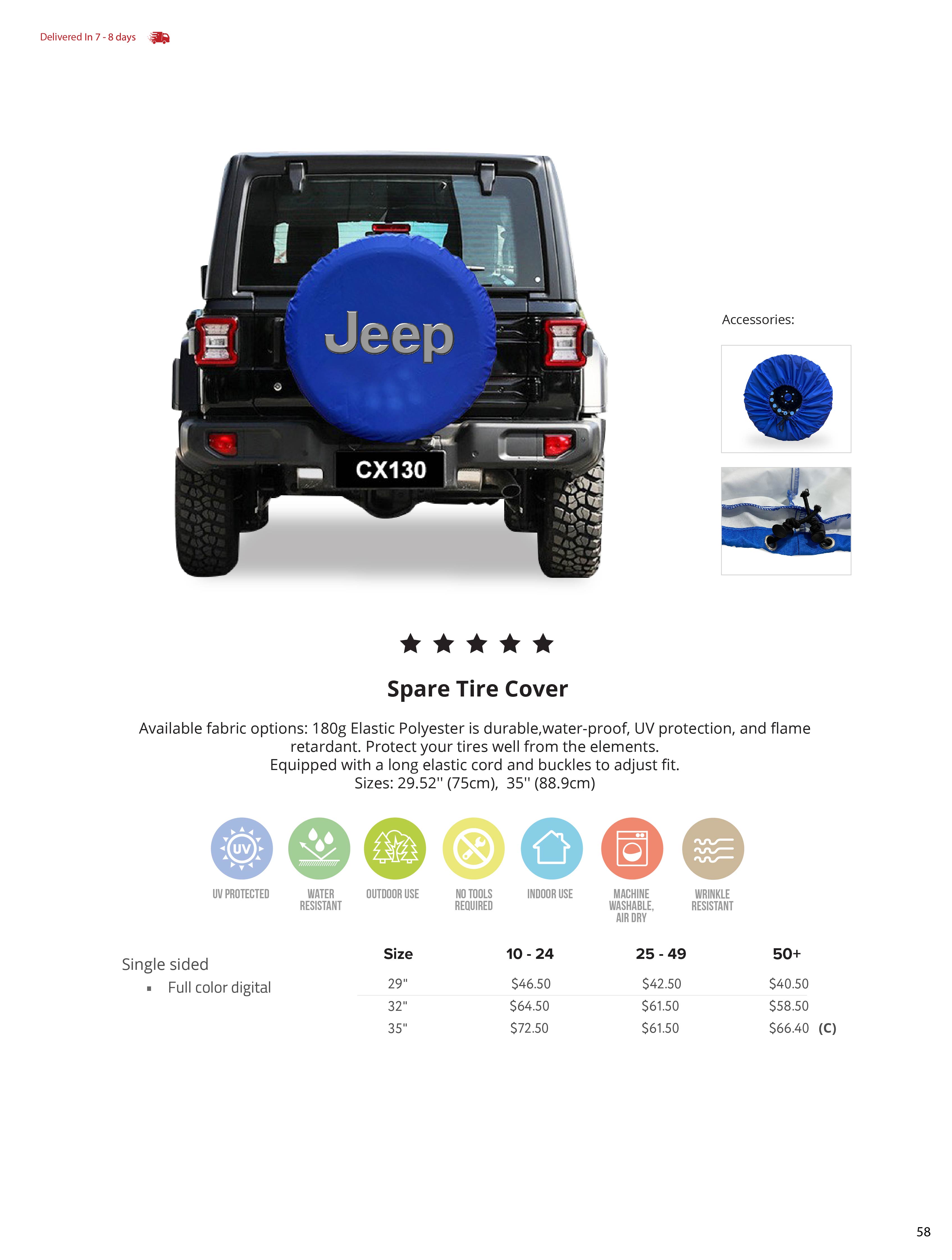 Car Spare Tire Cover (32") 3