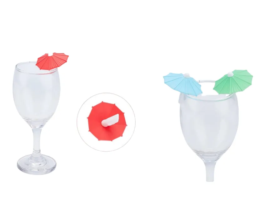 Silicone Umbrella Drink Markers 1