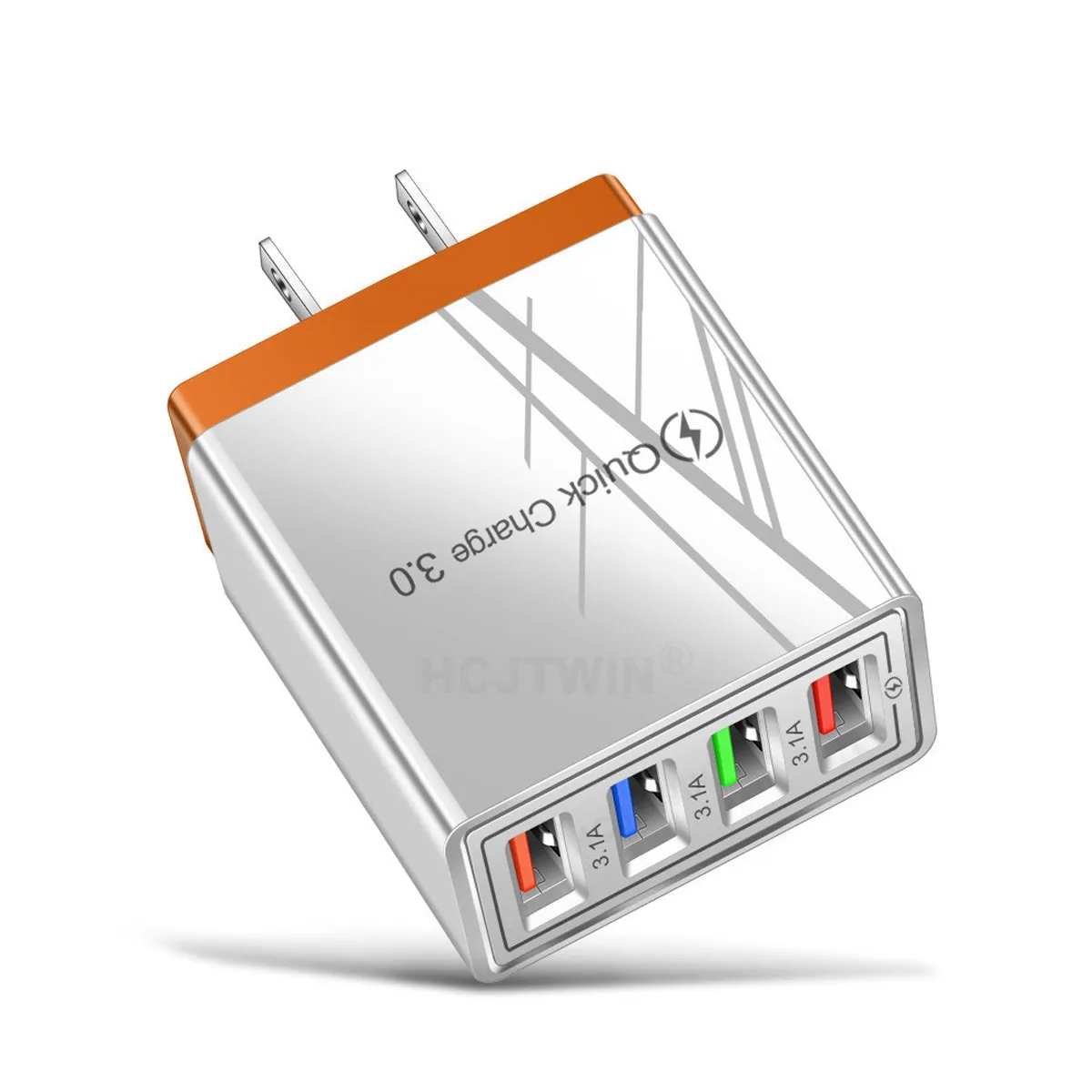 Portable 4 Port Fast Charge QC 3.0 US Plug USB Wall Charger 2