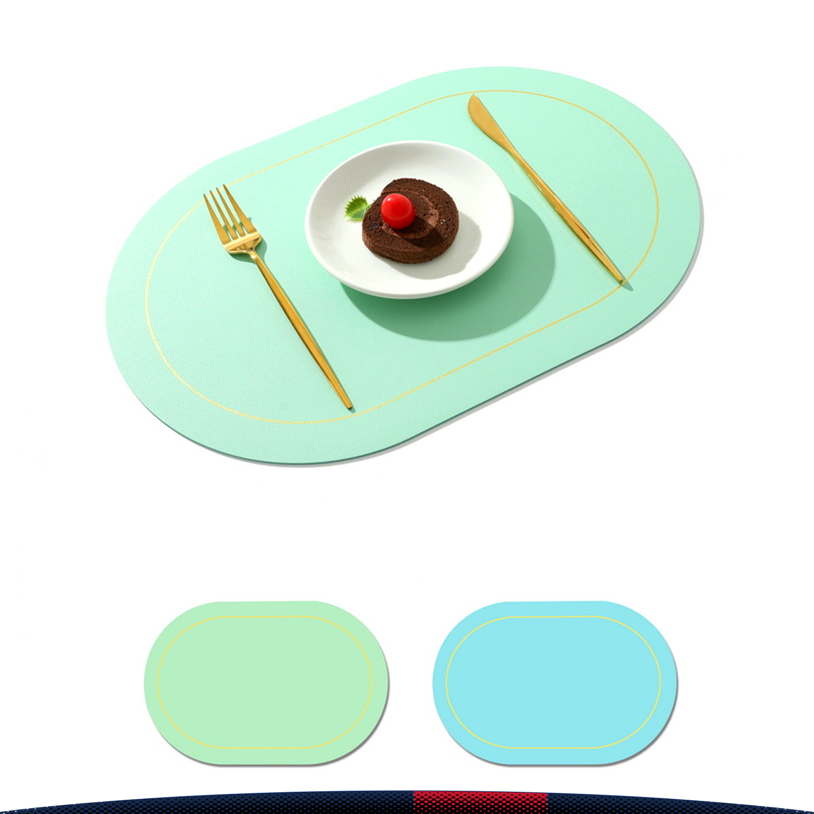Double colors PU Leather Placemat 11
