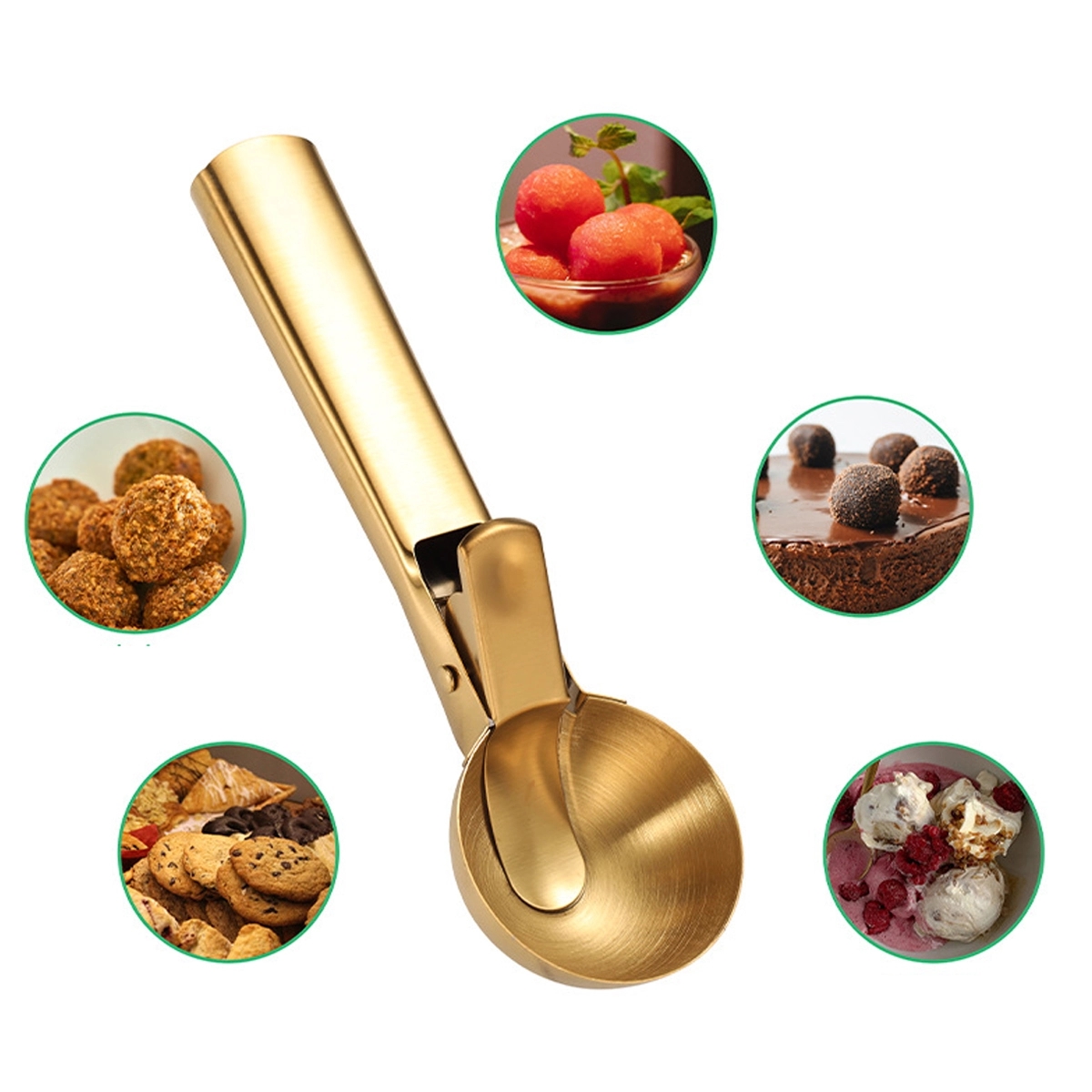 Golden Ice Cream Scoop Spoon 4