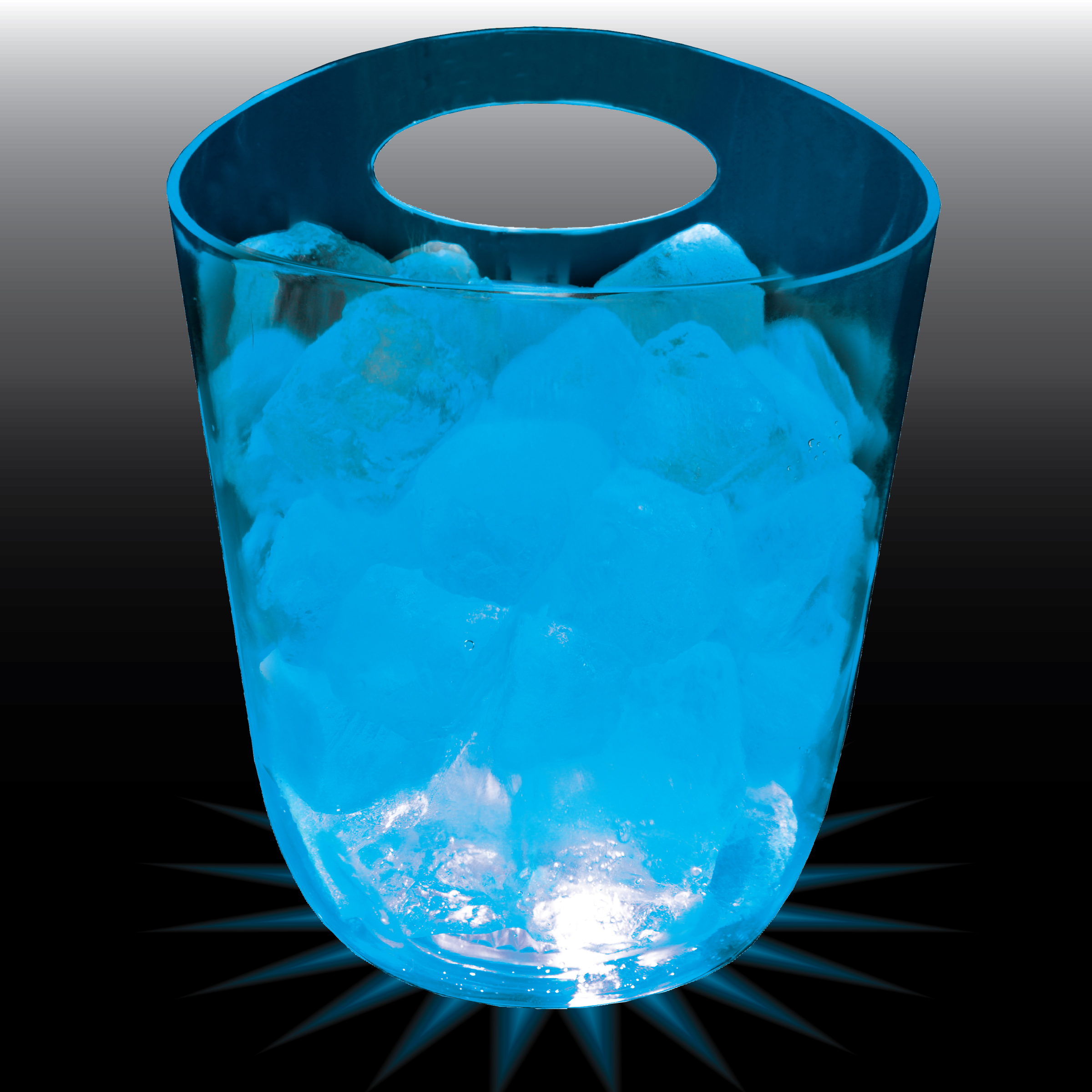125oz Lites Up Plastic Champagne Ice Bucket with Handle 12