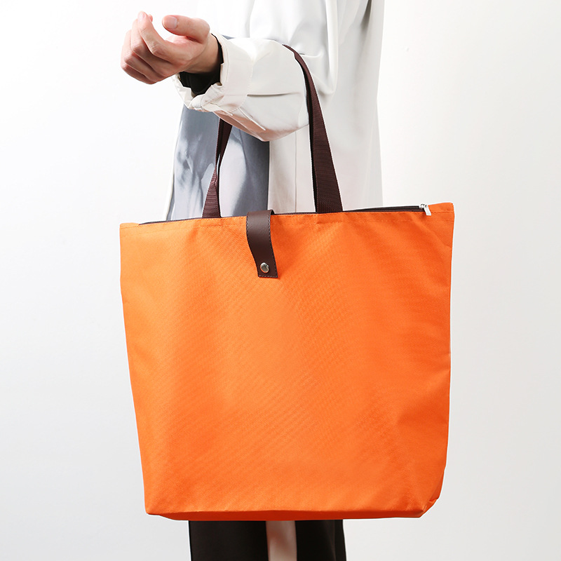Large Capacity Waterproof Folding Oxford Cloth Shopping Bag / Handles, custom tote bag with logo imprint 10