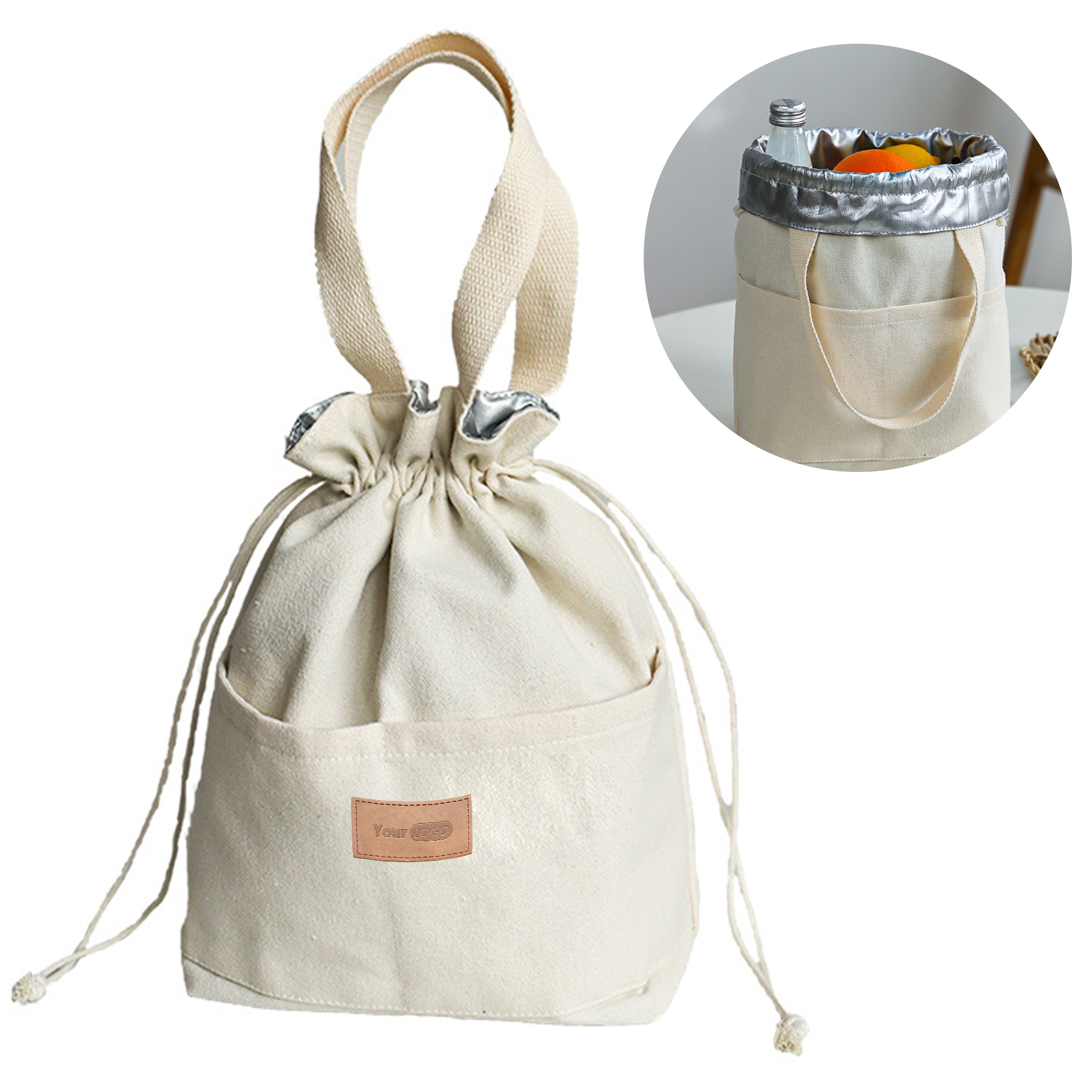 Canvas Hand-Held Strap Insulation Bag 2