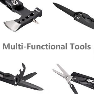 Hammer Axe Pliers Tool With Flint Multi Function Features 4