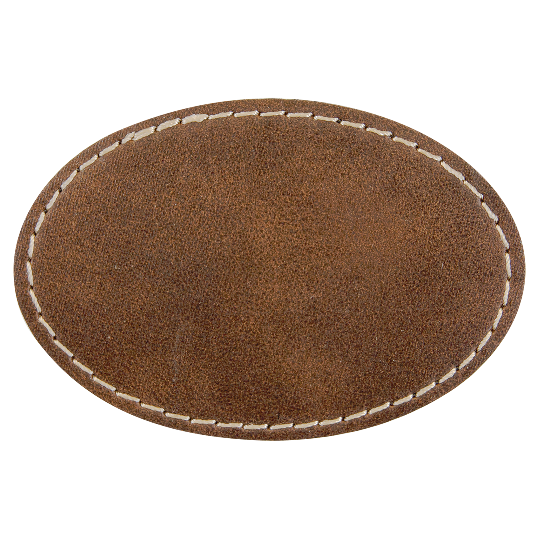 3 1/2" x 2 1/2" Oval Leatherette Patch with Adhesive 3
