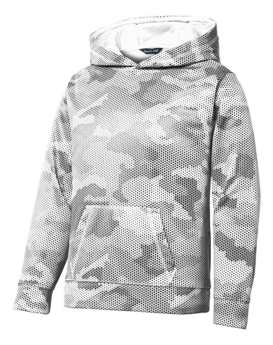 Sport-Tek Youth Sport-Wick CamoHex Fleece Hooded Pullover. YST240 7