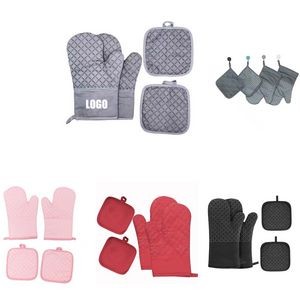 4 Pieces Oven Mitts Set For Cooking 7