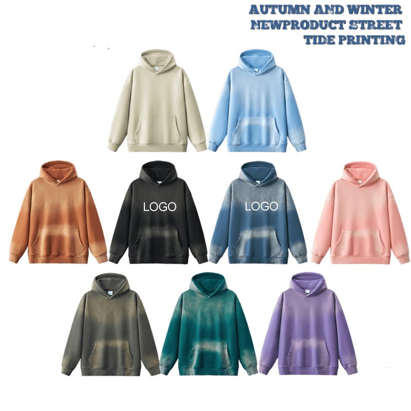 380G Unisex Acid Wash Hoodies 9