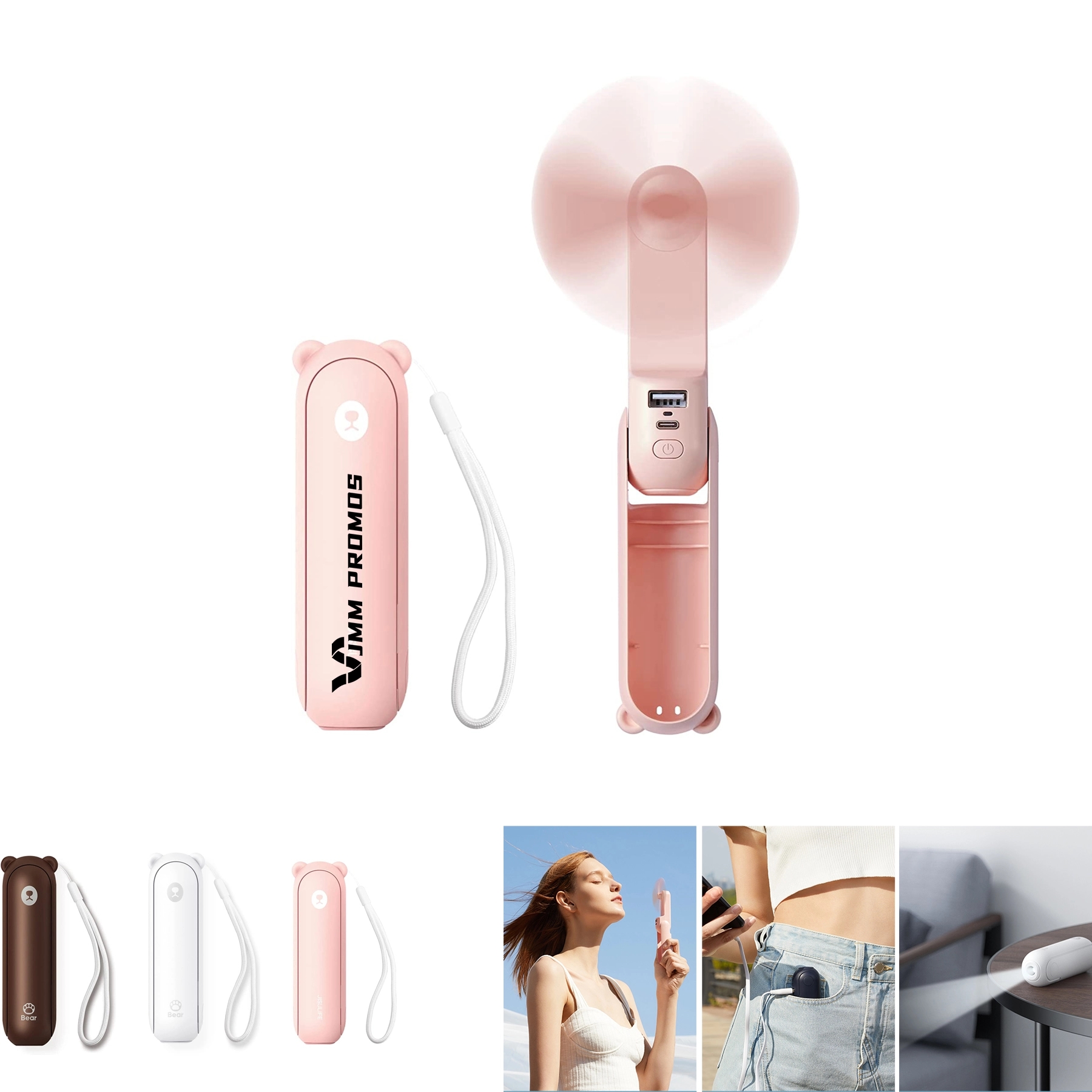 Portable Usb Rechargeable Small Pocket Fan 2