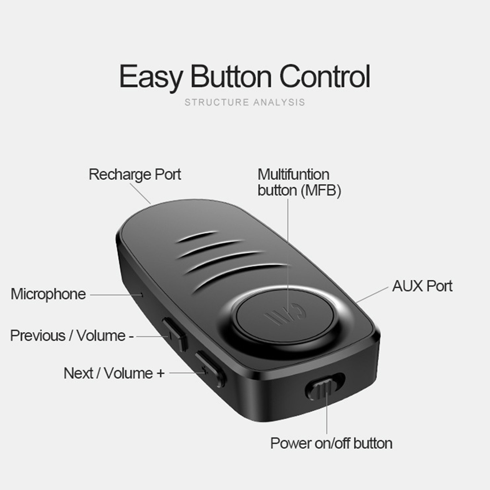 Noise Cancelling Bluetooth Aux 5.0 Adapter For Car 3