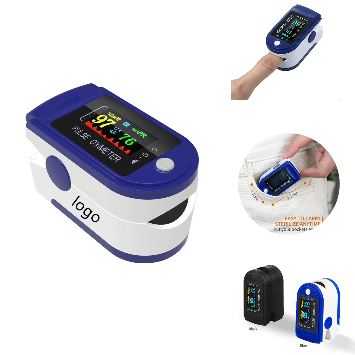 Fingertip Pulse Oximeter Blood Oxygen Saturation Monitor 1