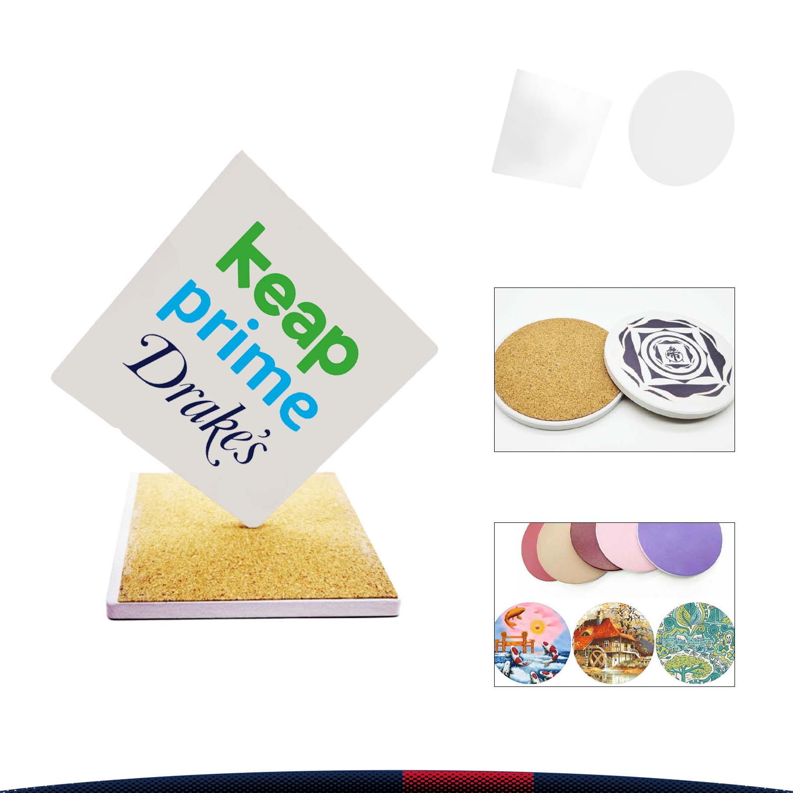 Blanking Ceramic Cork Coaster 4