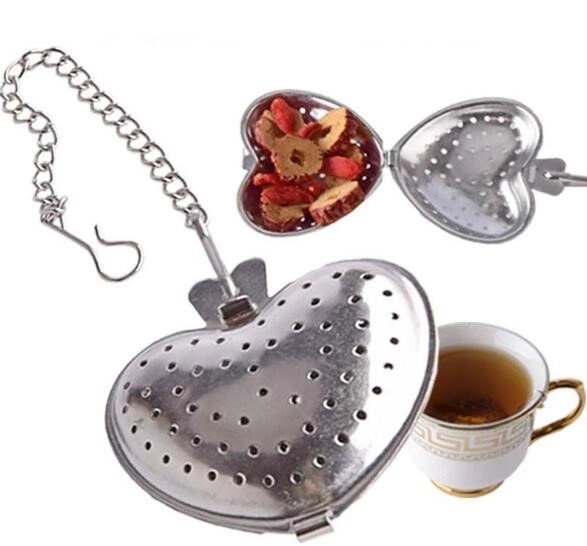 Stainless steel heart shape tea infuser 4