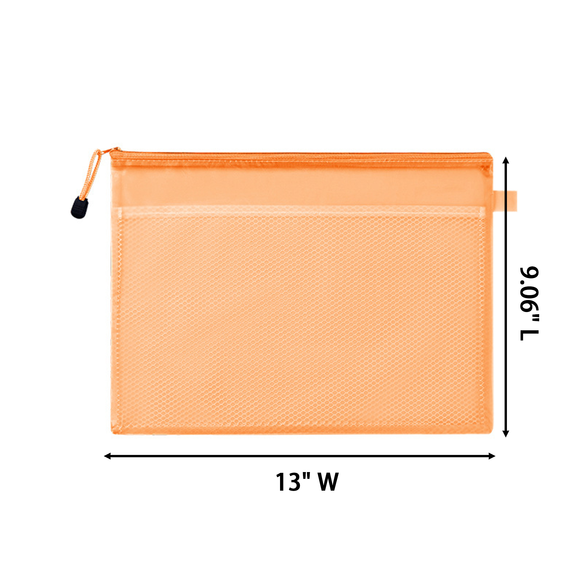 Frosted PVC Zipper A4 Document Storage Pouch 9.06" X 13" 9