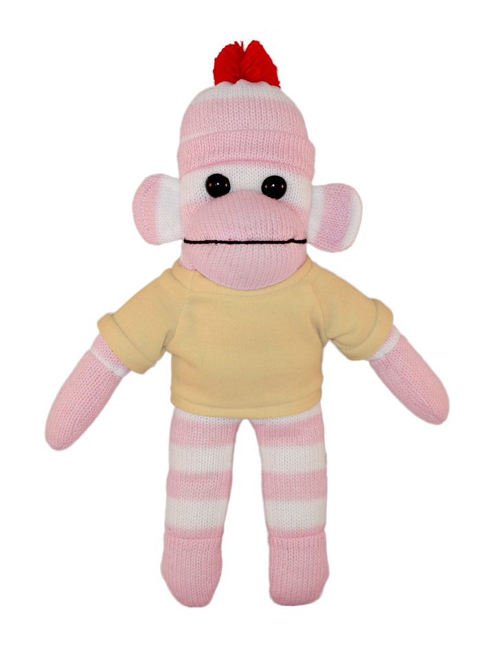 Pink Sock Monkey with Tee 8