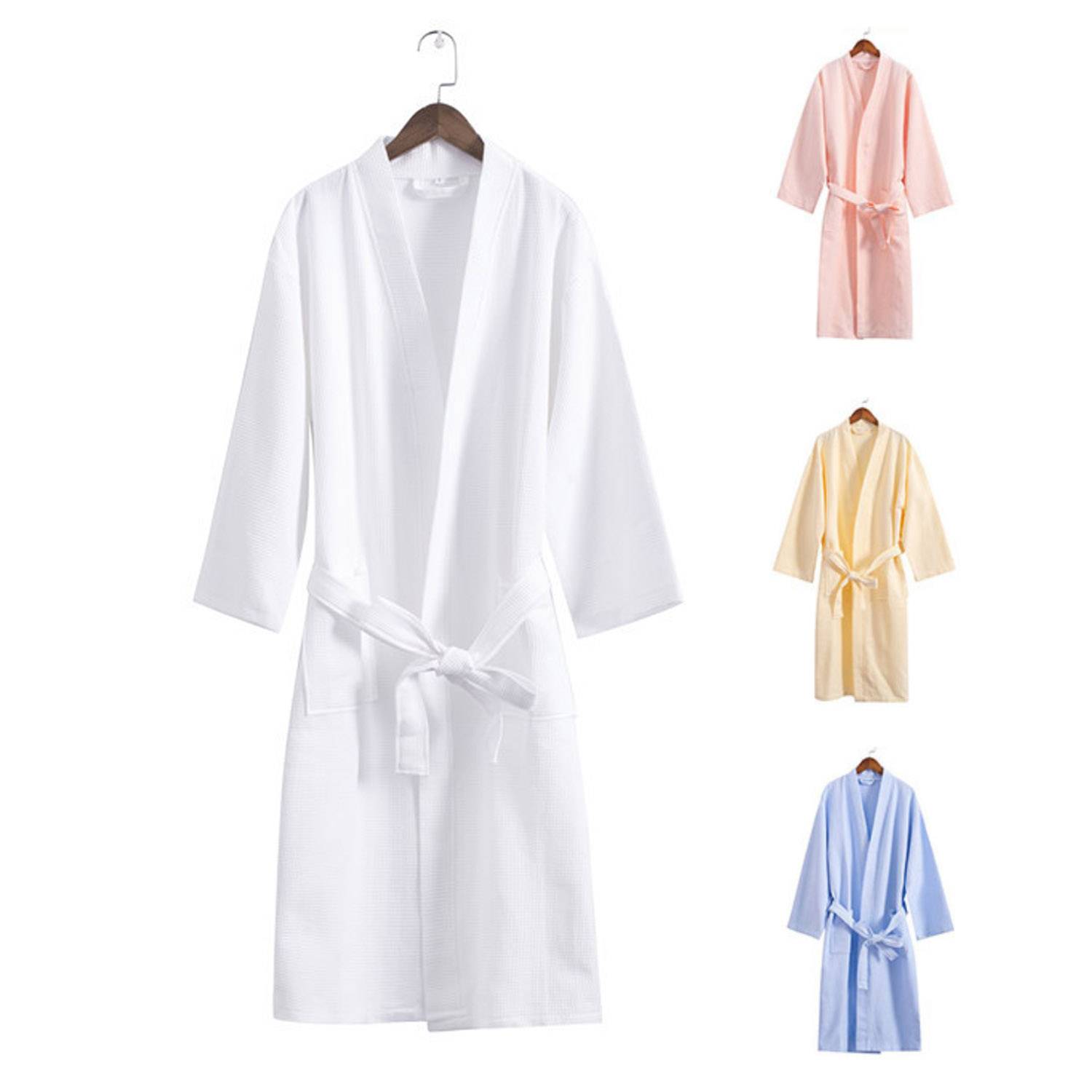 Soft Cotton Waffle Bathrobe 5