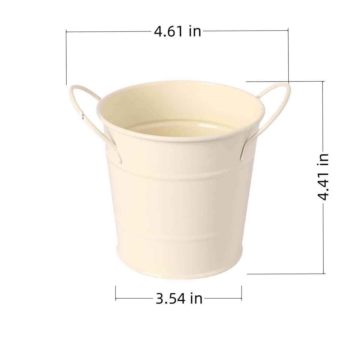 Bucket-shaped Double-handle Iron Pen Holder 1