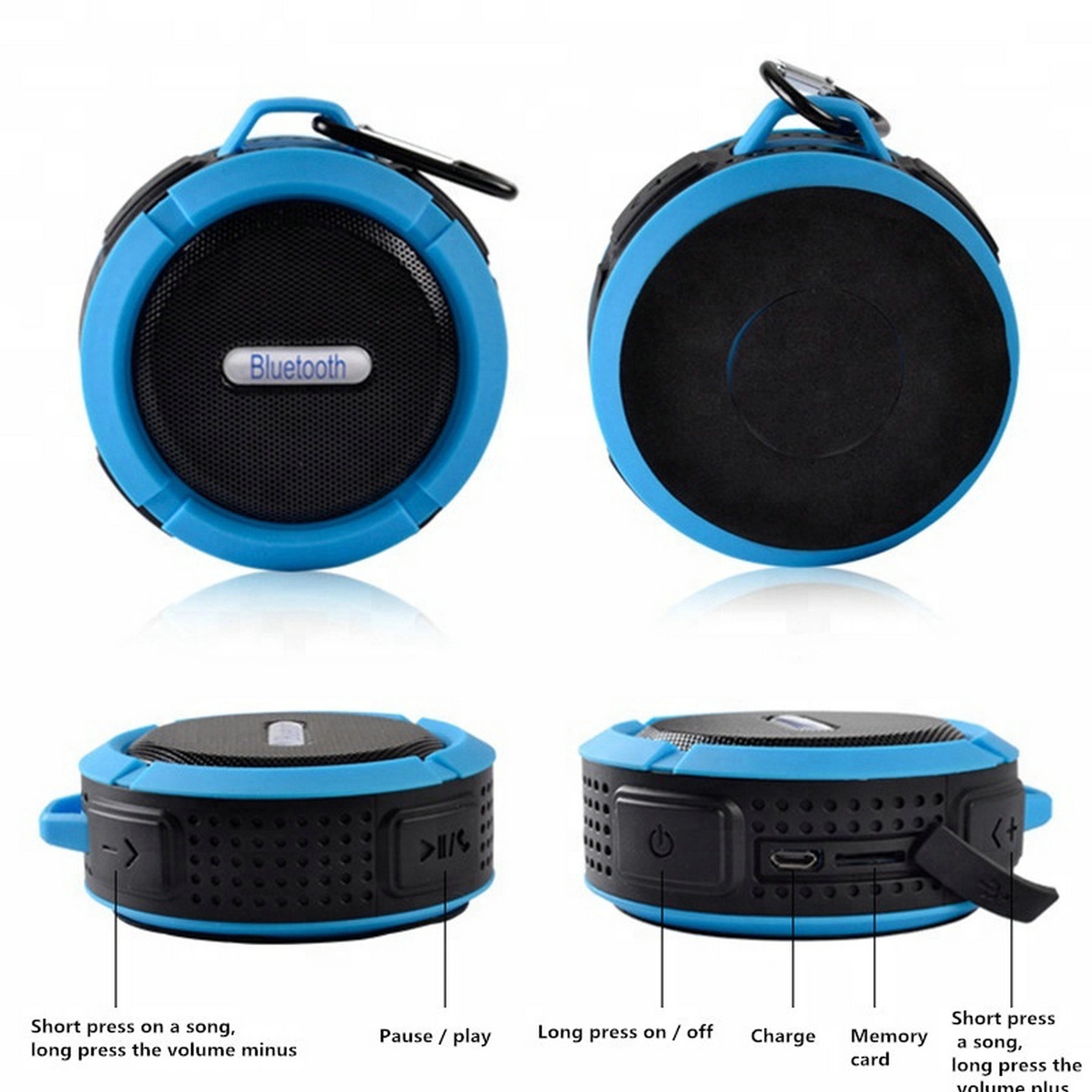 Outdoor Sports Shower Portable Waterproof Wireless Bt Speake 3