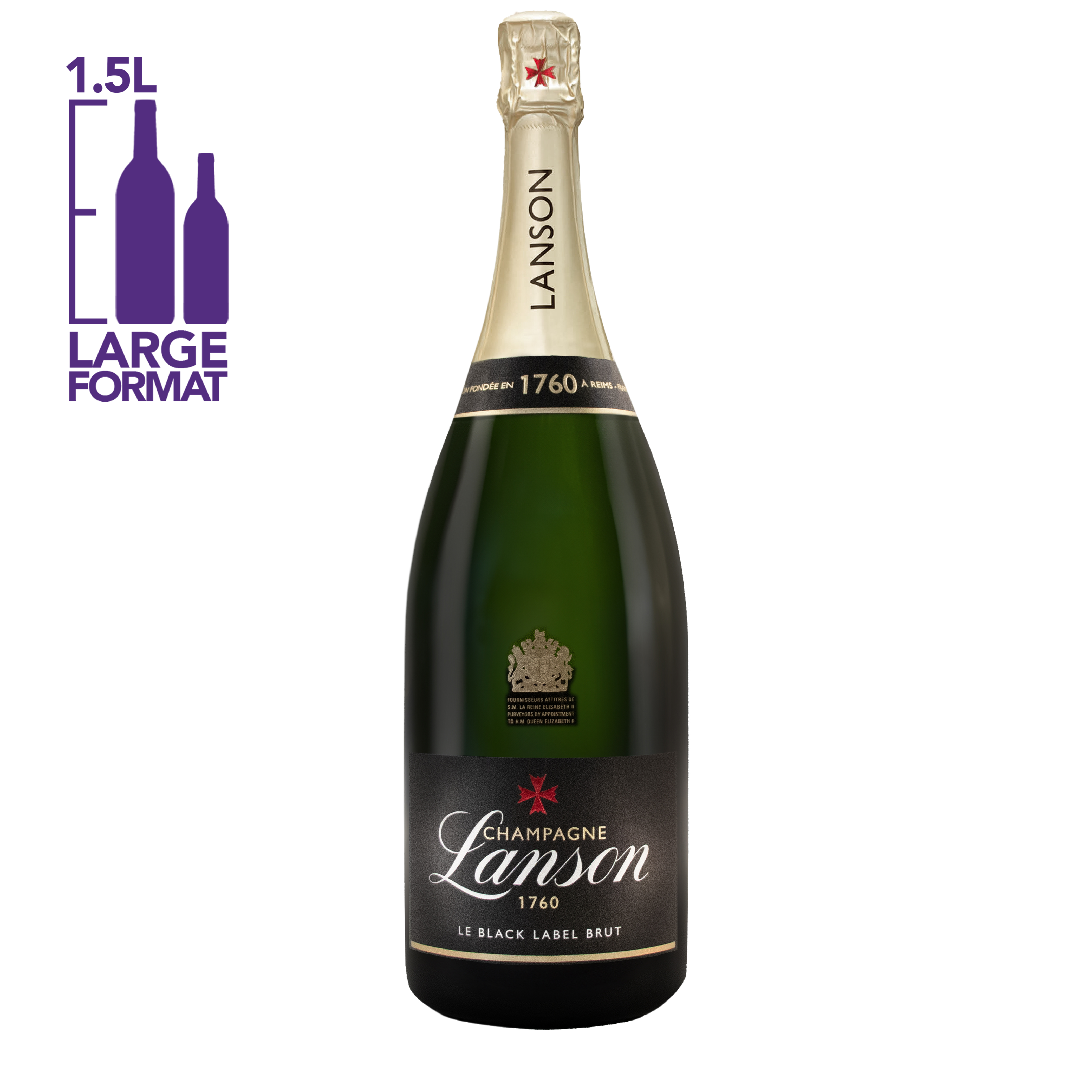 Etched Lanson Le Black Label Brut Champagne Bottle [1.5L] 1