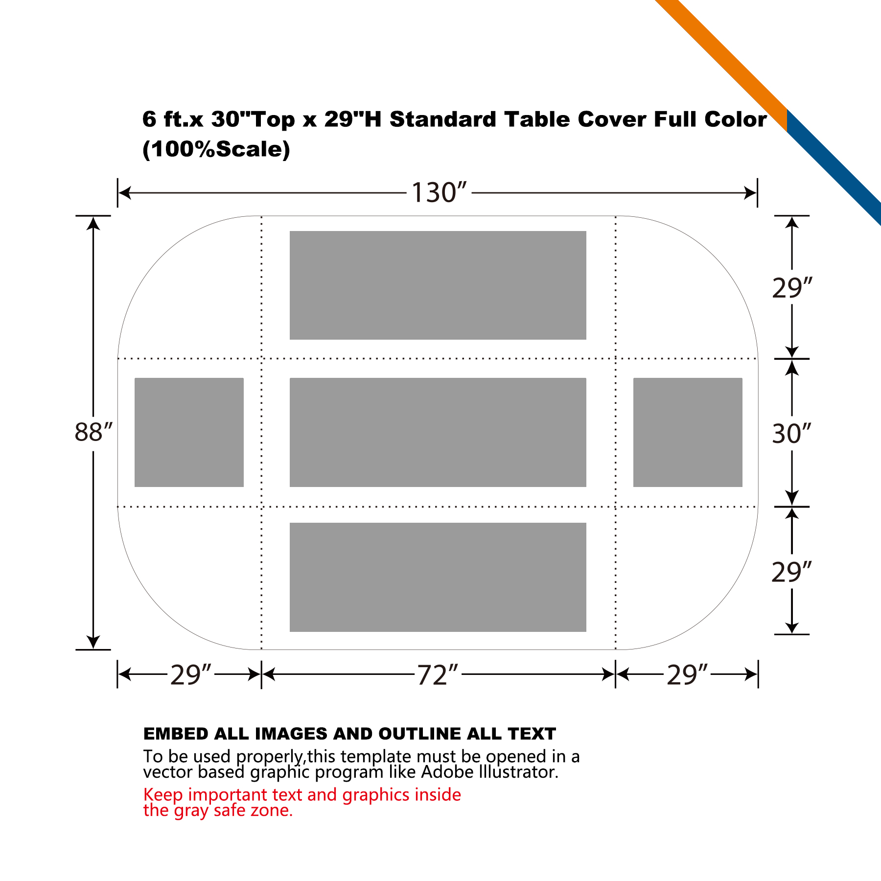 RUSH 6' Ficina Standard Table Throw 4