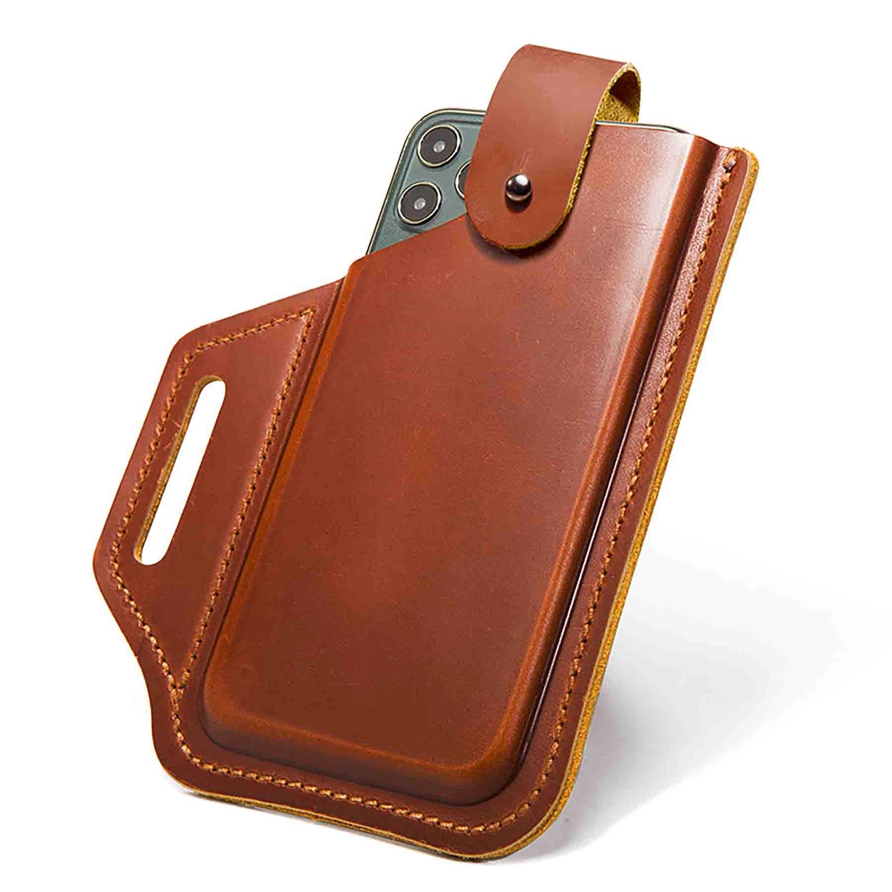 Leather Phone Pouch With Ultra Belt Clip Holder 2