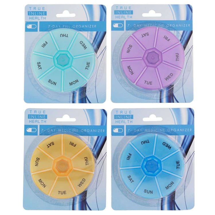 7-Day Round Pill Organizer - 3.5" 2