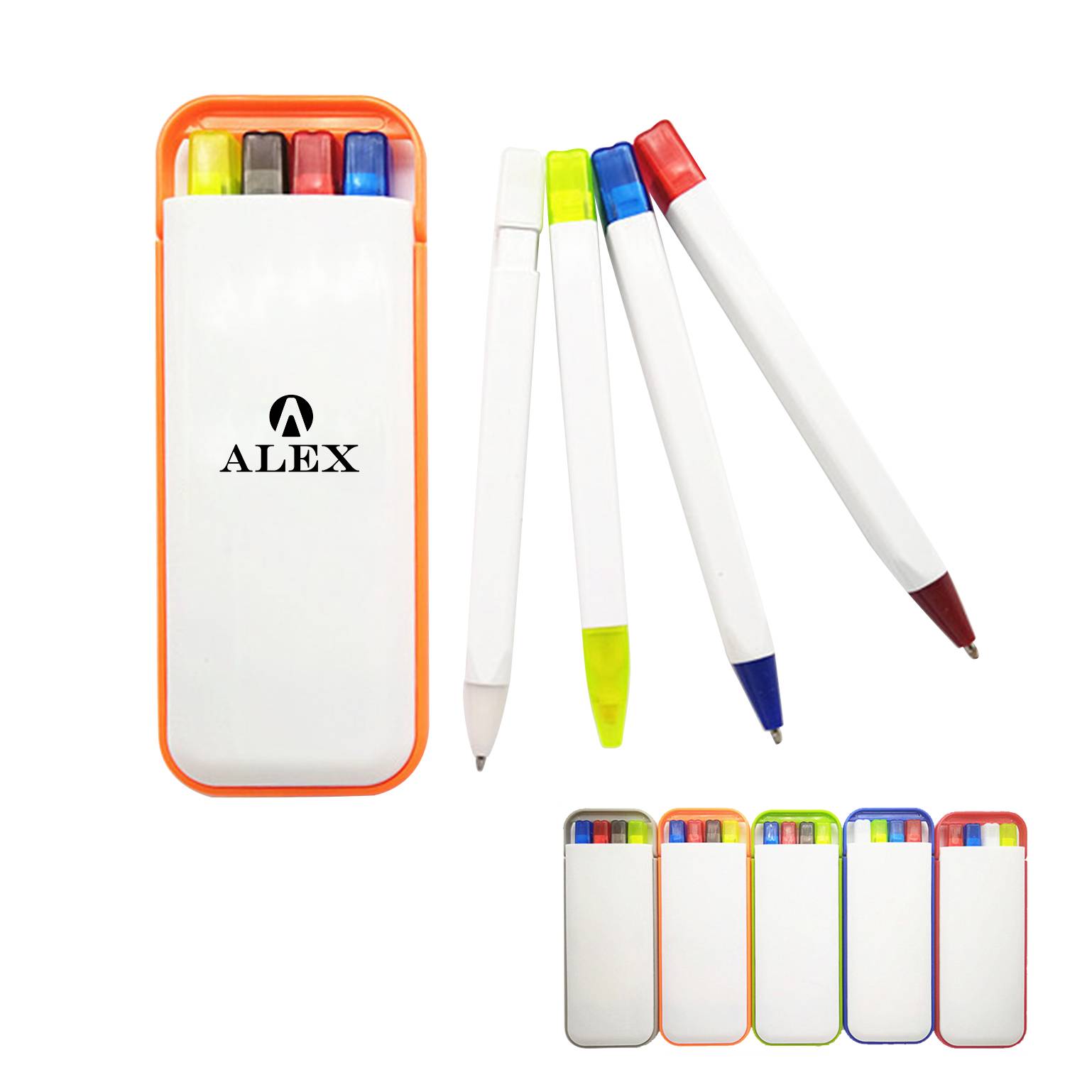 Ballpoint Pen Highlighter Pencil Combination Set 4