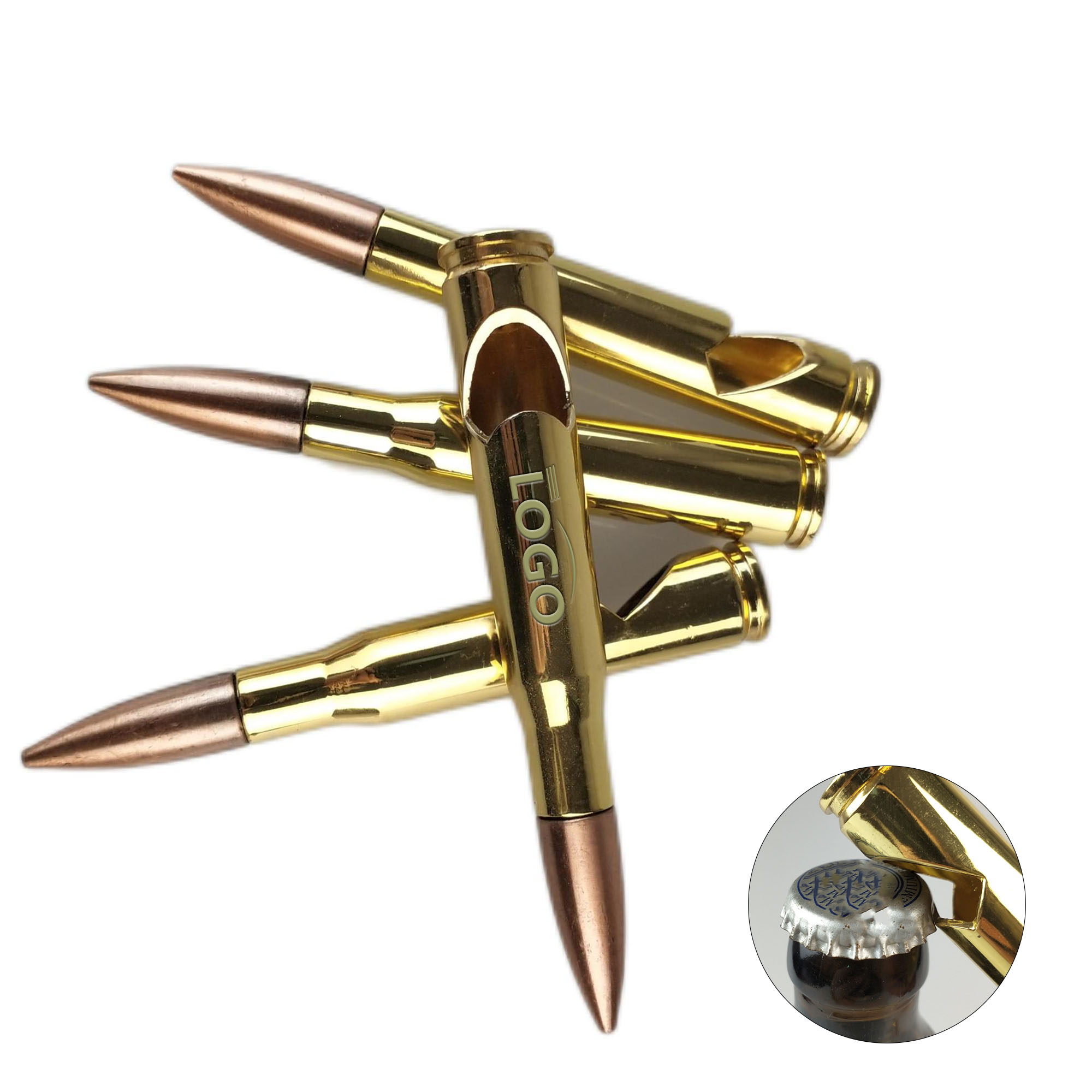 Bullet-Shaped Zinc Alloy Bottle Opener 2