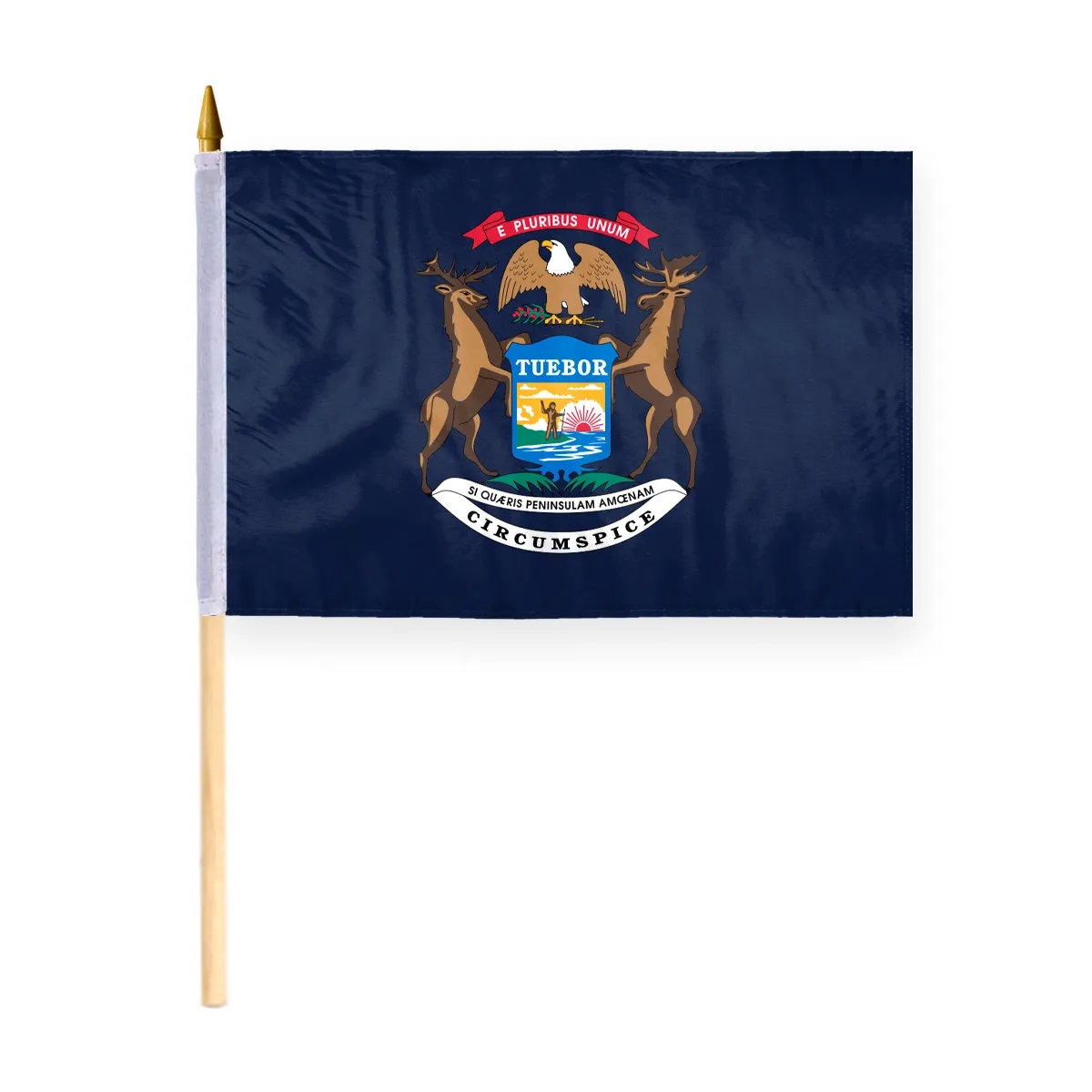 4"x6" & 12"x18'' Michigan ePoly Printed Stick Flags 2