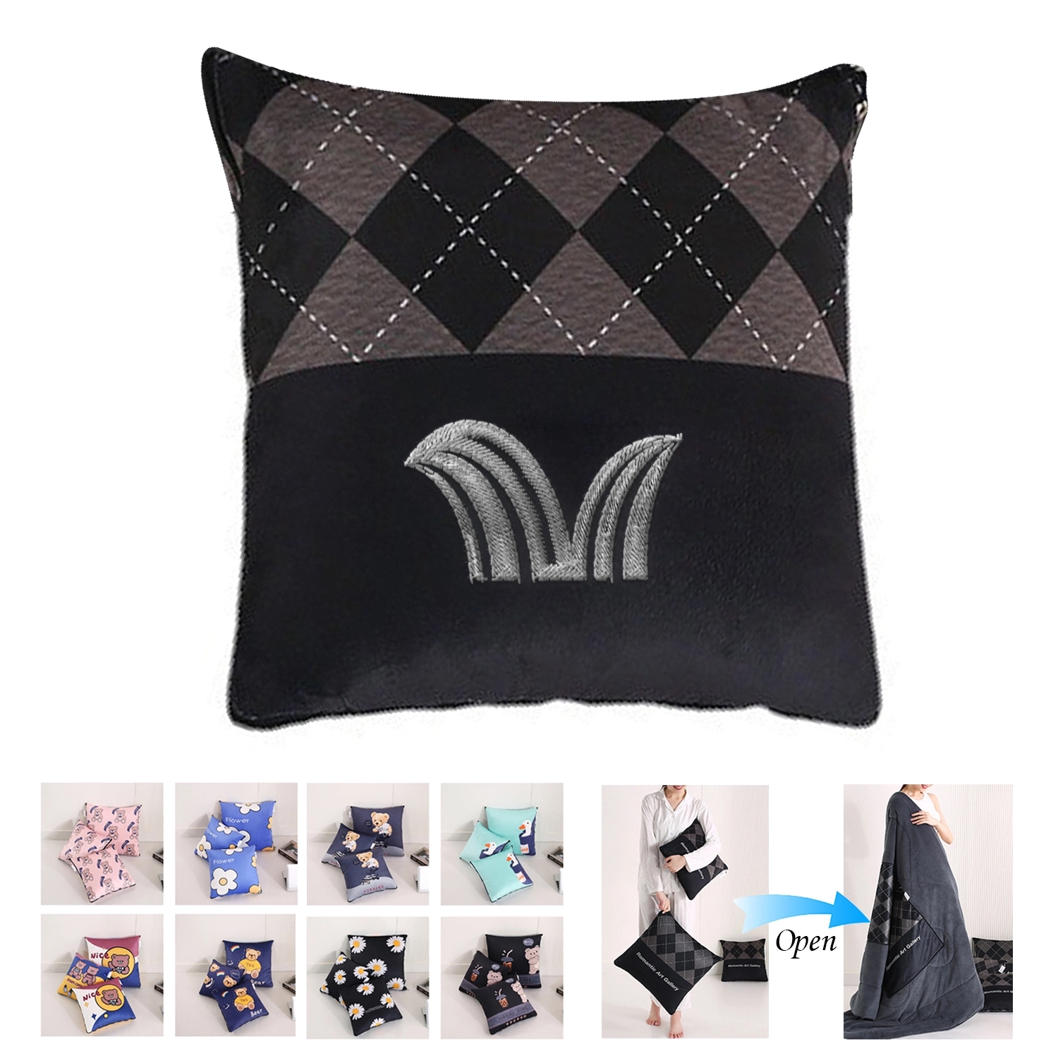 2 In 1 Throw Pillows Quilt 3