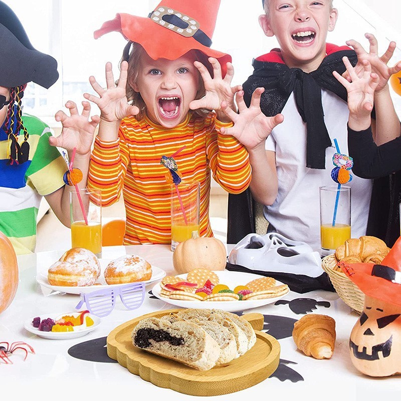 Halloween Pumpkin Decor Cheese Board Serving Tray 2