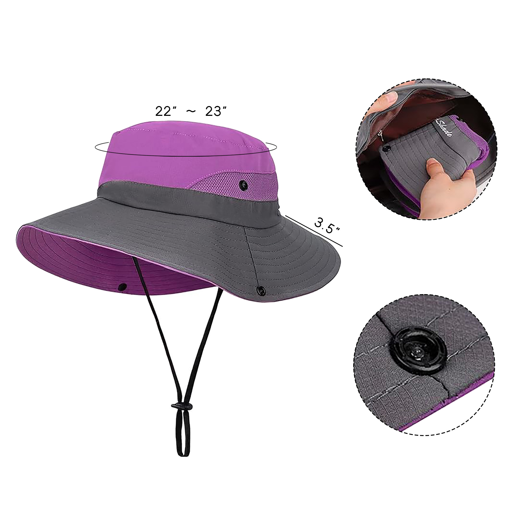 Women's Outdoor UV Protection Foldable Sun Hats 2