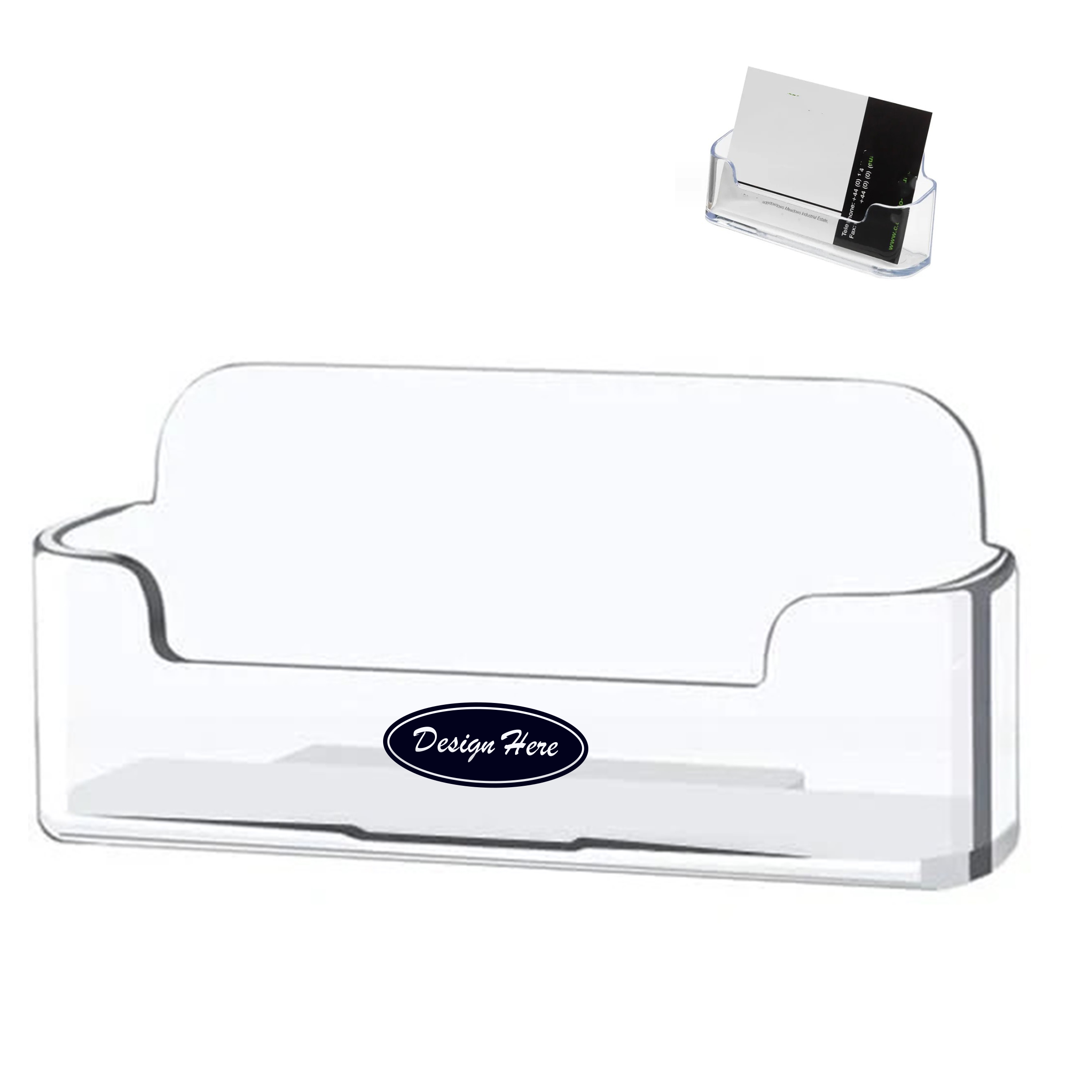 Clear Plastic Business Card Holder for Desktops 5