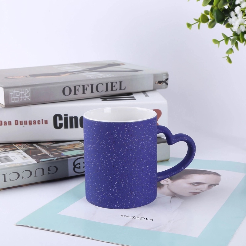 Custom 12 oz Ceramic Mug Coffee Cup With Heart Handle 8