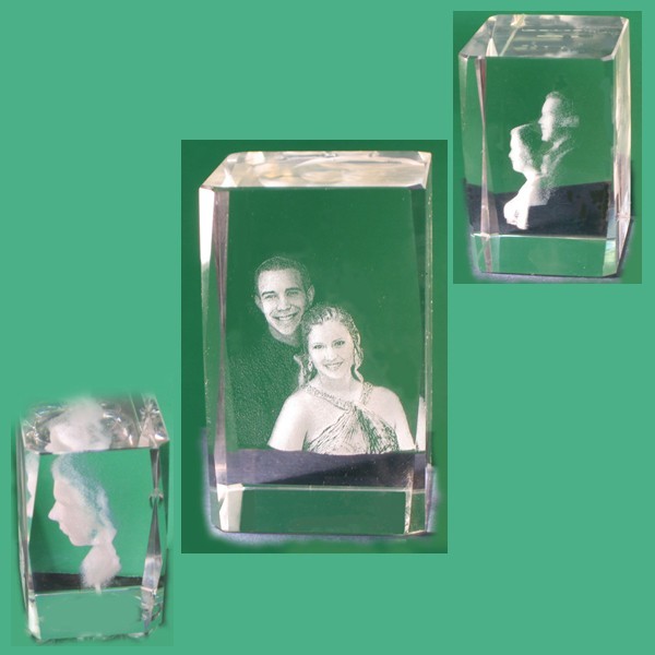 2D Internal Laser Engraving for Portrait