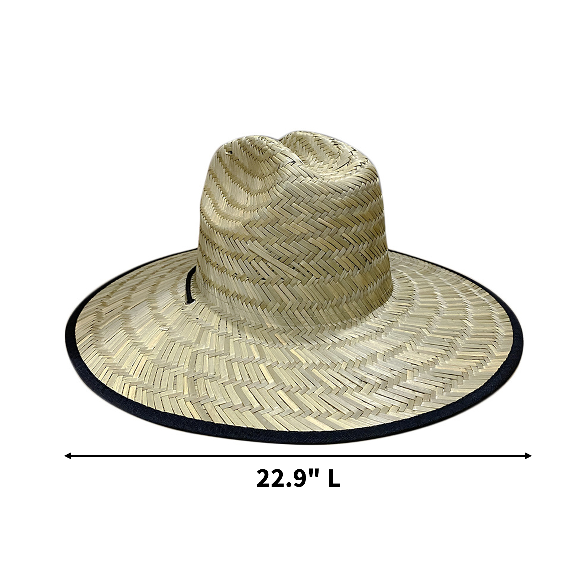 Straw Sun Hat With Lifeguard Patch 22.9" 2