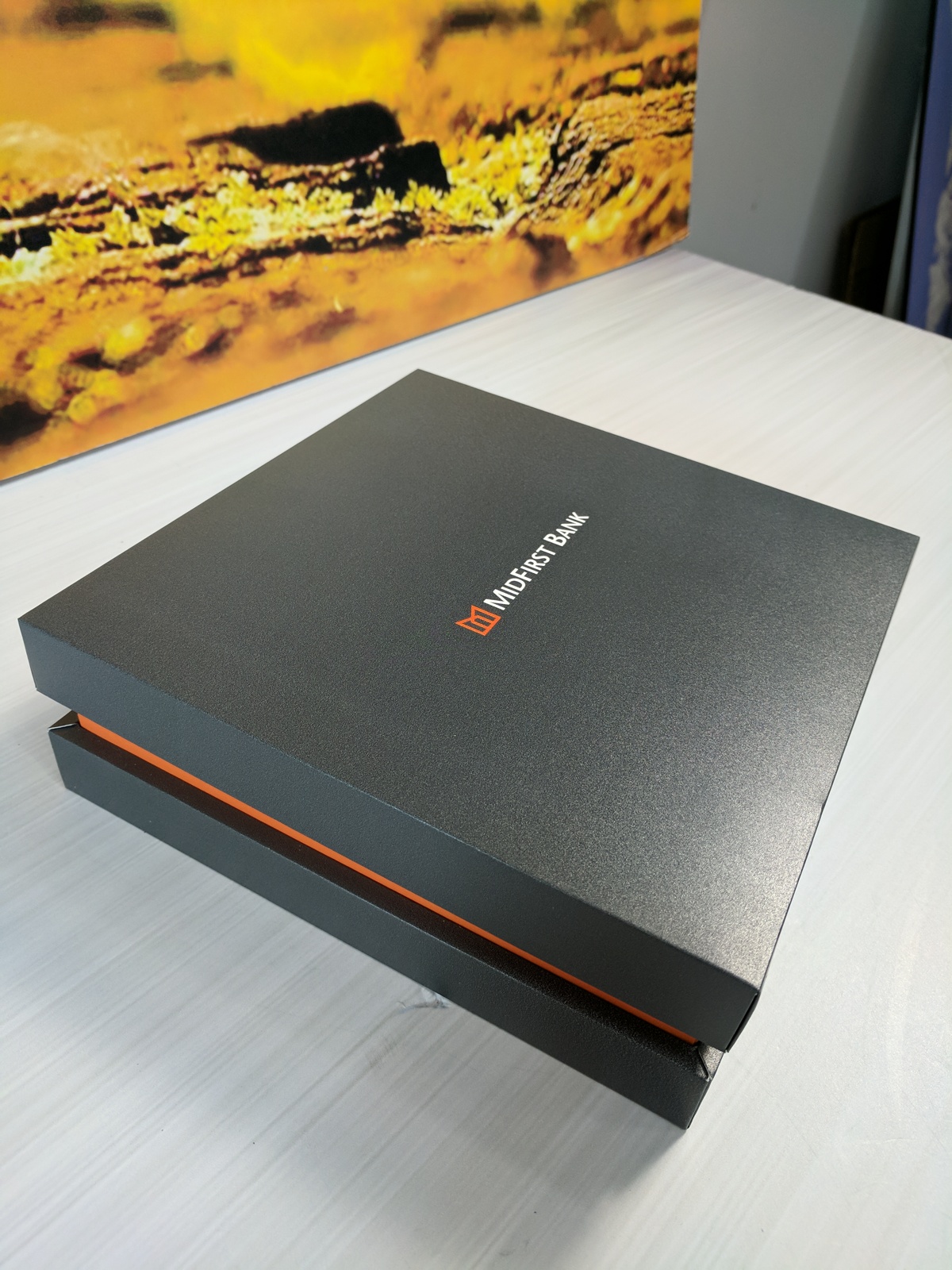 Custom Printed Full Color Hinged Soft Touch Luxury Gift Box - 7x7x2 10