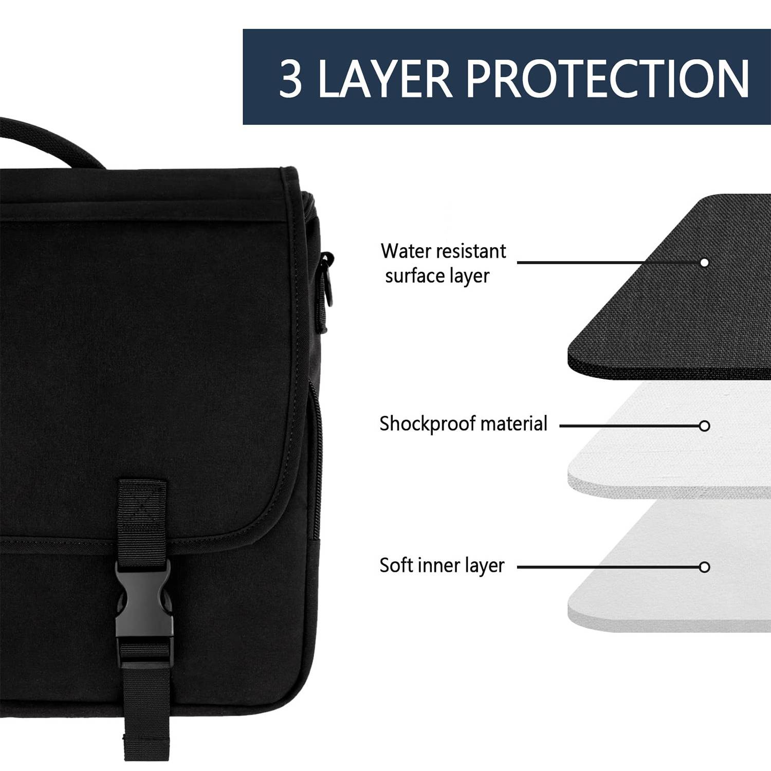 Water Resistant Messenger Bag 11
