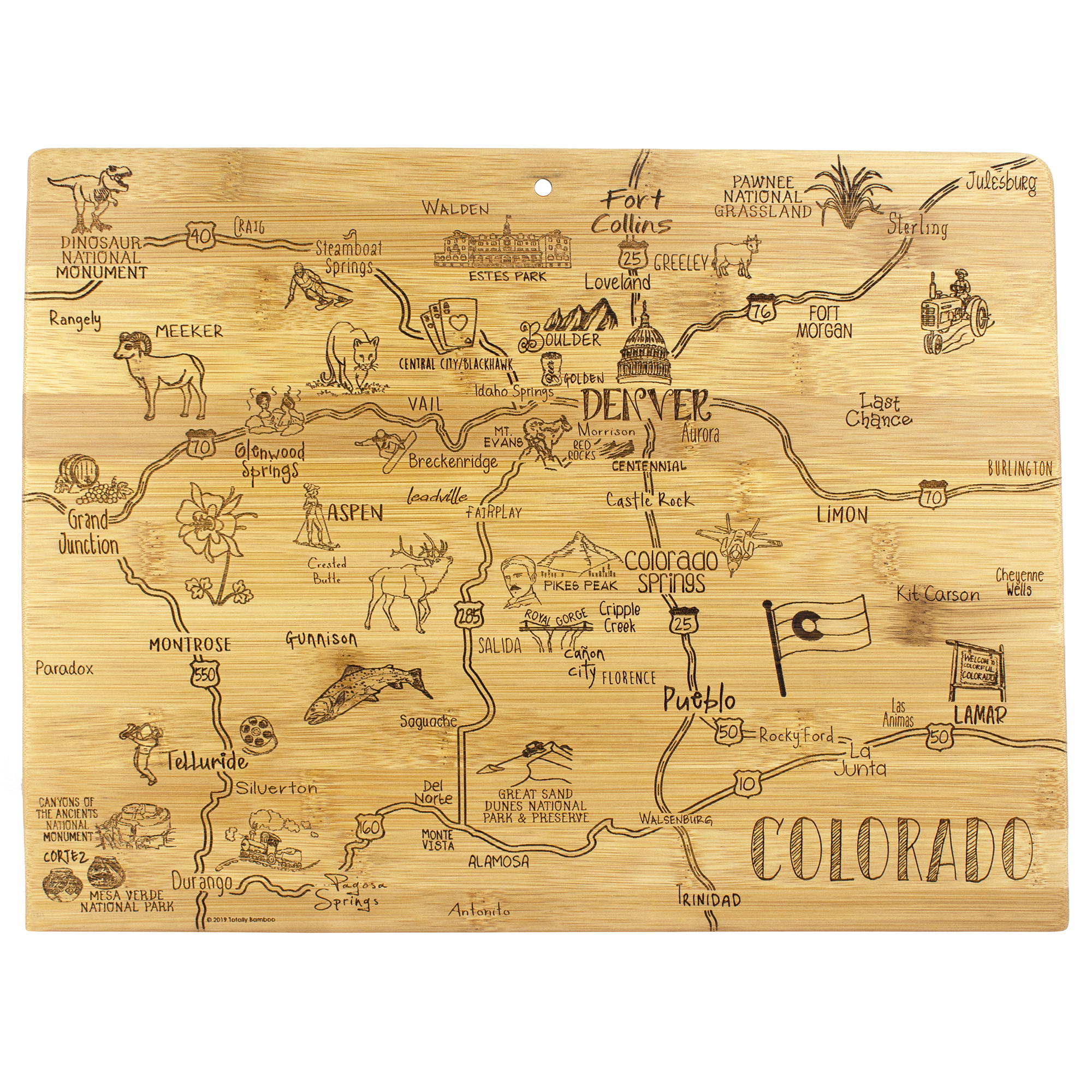 Destination Colorado Cutting & Serving Board 13